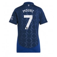 Camisa de Futebol Manchester United Mason Mount #7 Equipamento Secundário Mulheres 2024-25 Manga Curta